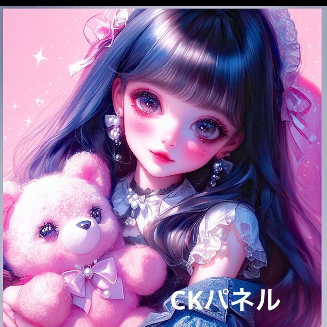 激レア女の子とぬいぐるみパネル生地　ハンドメイド