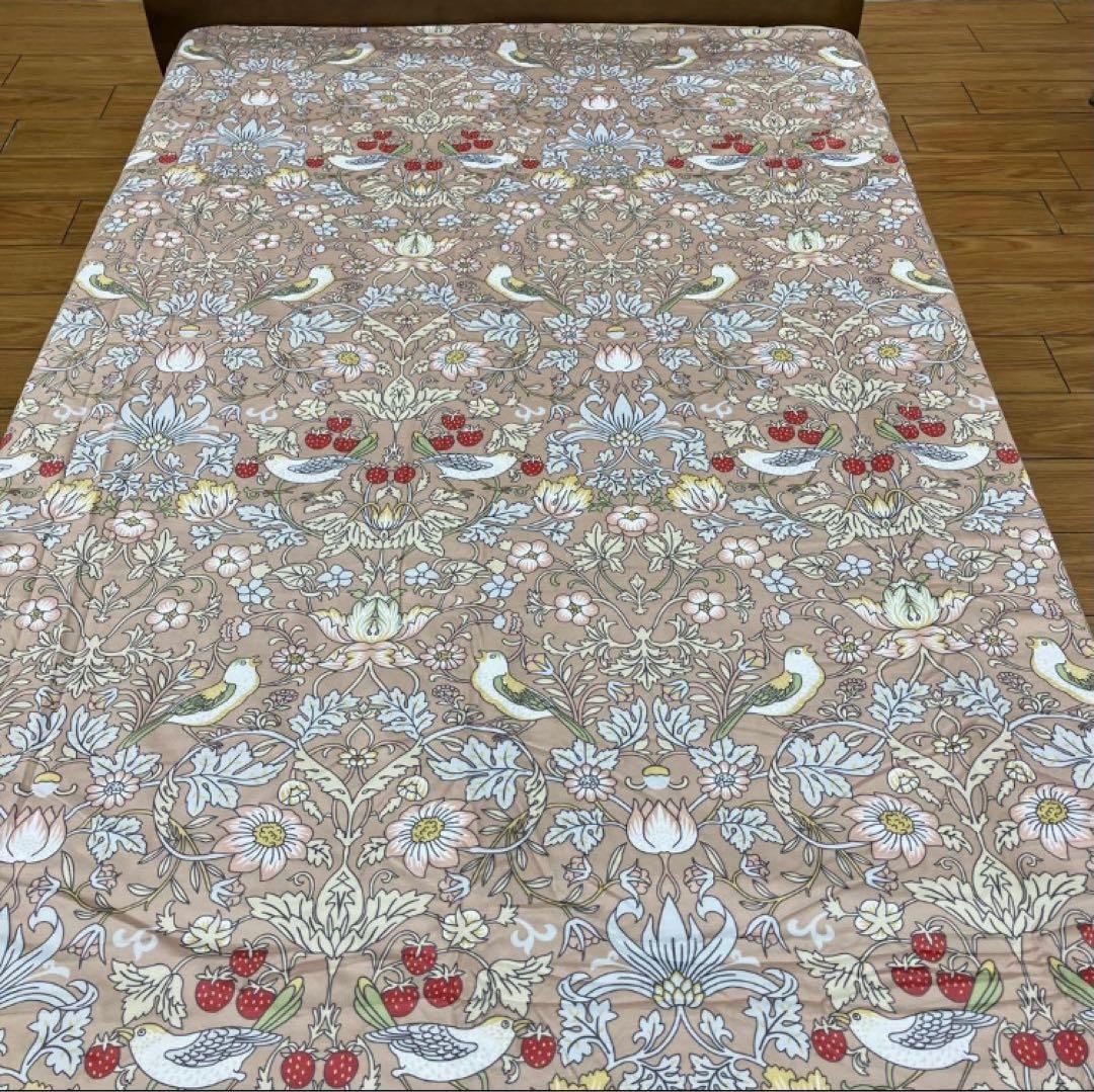 あったか掛けふとんカバー　W１８　フランネル　ウィリアムモリス　いちご泥棒　2枚