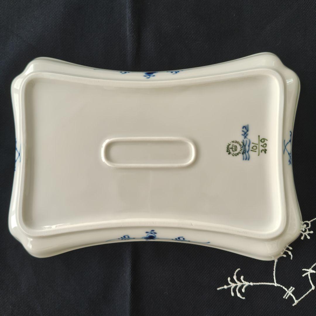 ロイヤルコペンハーゲン　ブルーフルーテッドジャパニーズ　スクエア皿