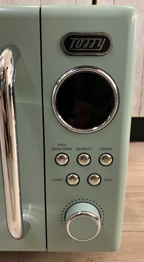 【美品】2025年製　Toffy　電子レンジ　フラット庫内　PALE AQUA