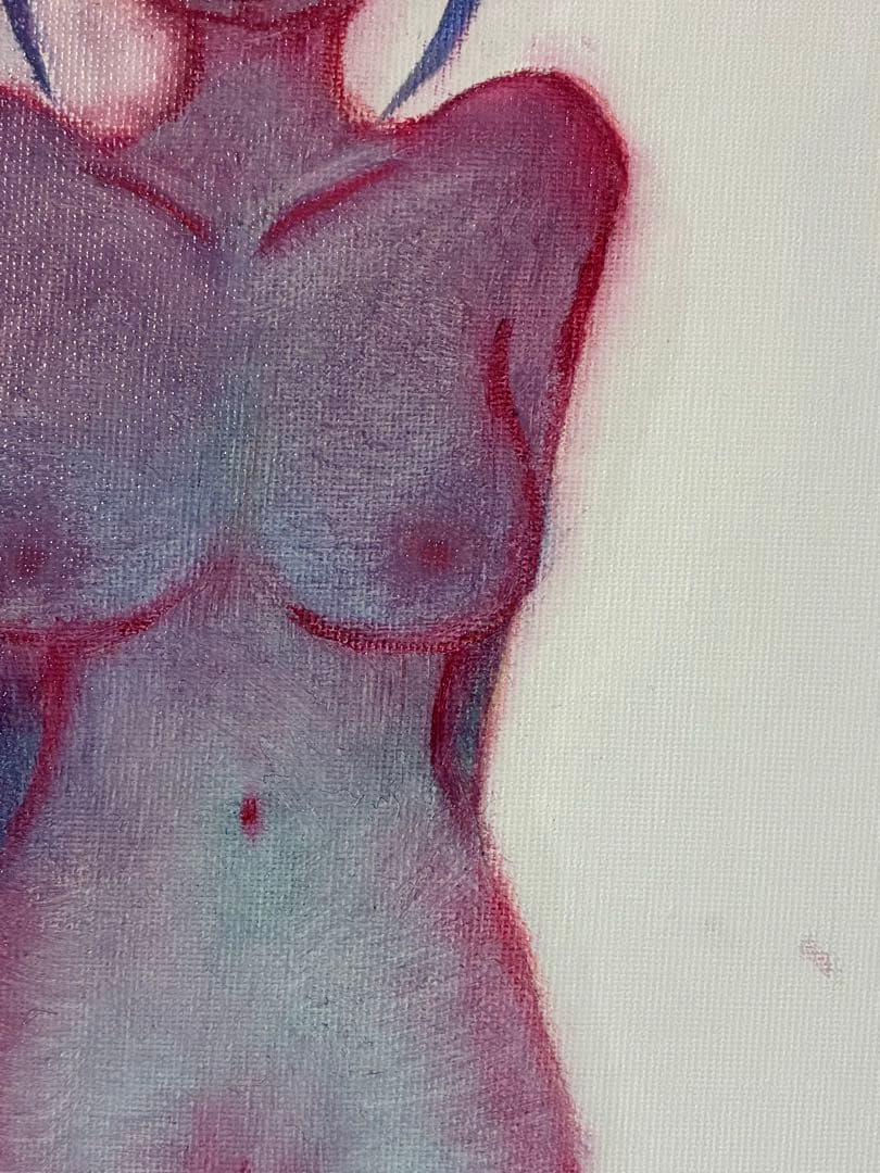 アート 油絵 オリジナル 一点物 限定 病みかわいい 裸像 創作 原画 人物画