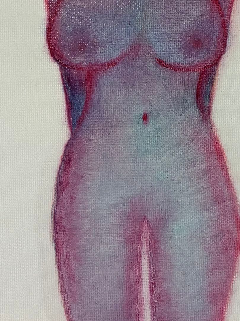 アート 油絵 オリジナル 一点物 限定 病みかわいい 裸像 創作 原画 人物画