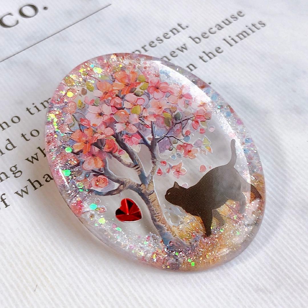 同梱100円引❤️No.2570 レジン ヘアゴム ♡ 猫 ネコ ねこ ♡