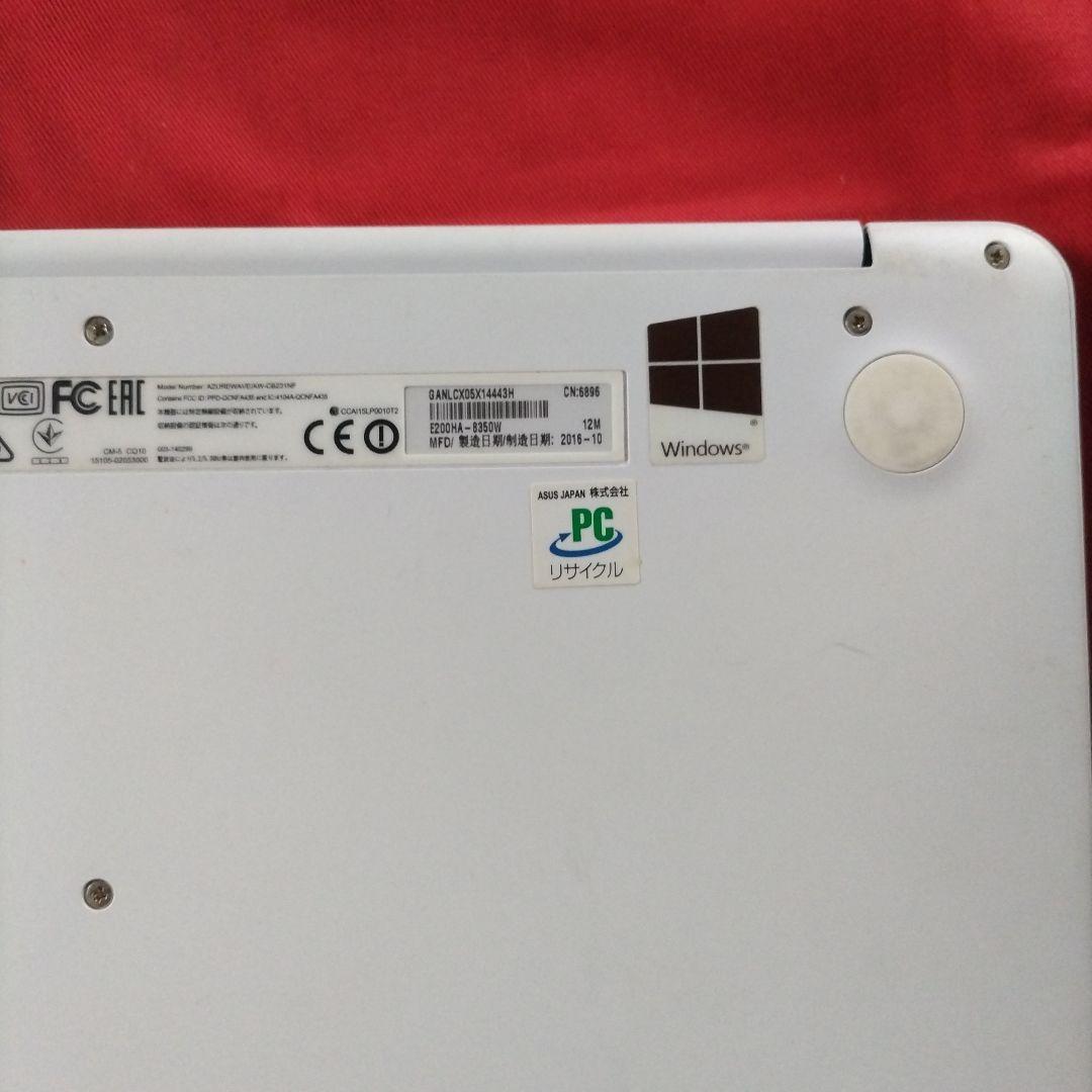 ASUS ノートPC ホワイトE-200HA 日本語キーボード美品