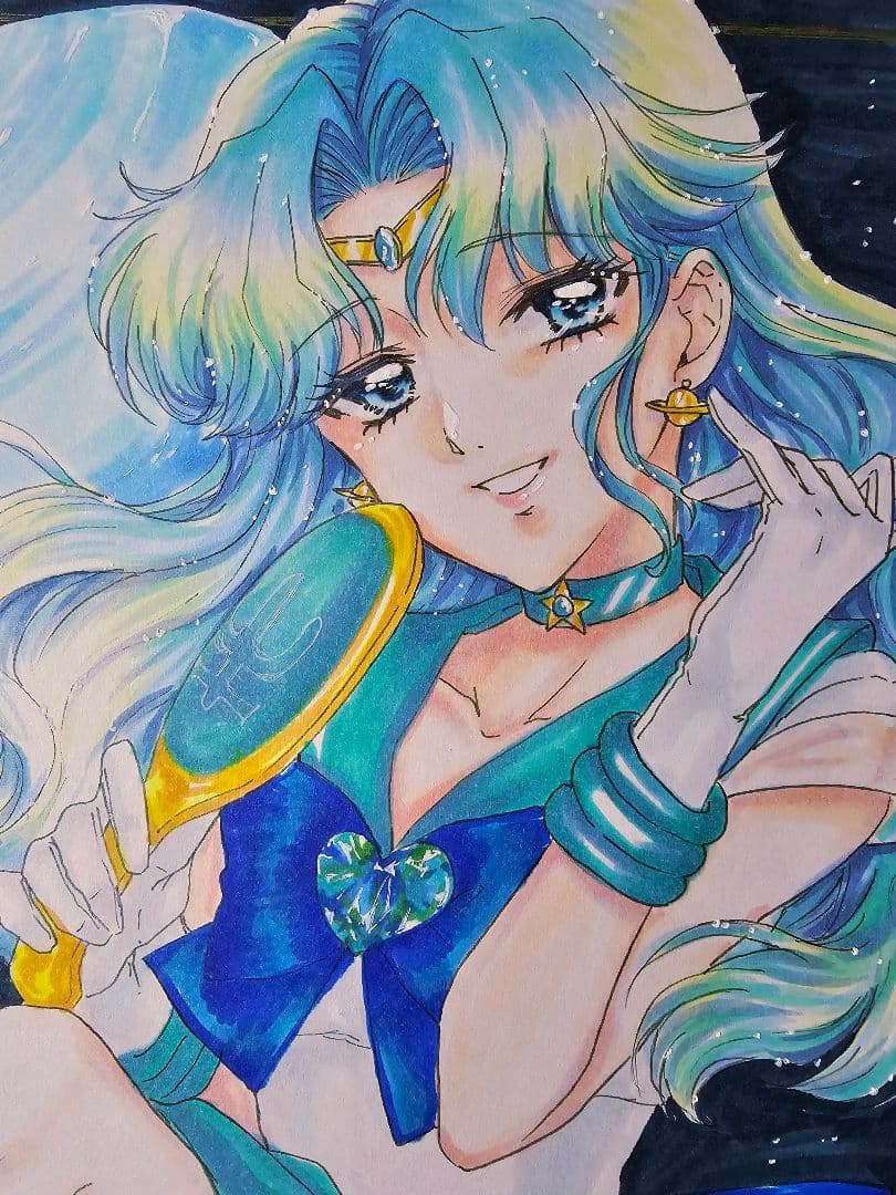 手描きイラスト セーラームーン ネプチューン