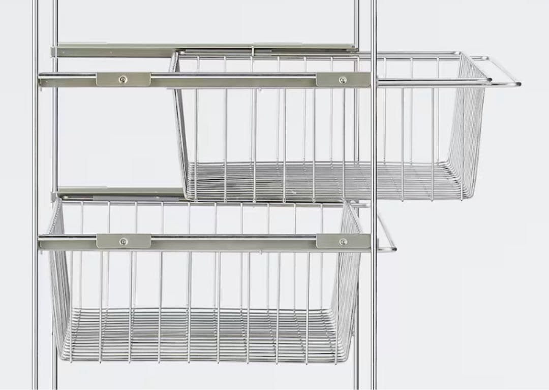 [mira]MUJI ステンレスユニットシェルフ追加用ワイヤーバスケット