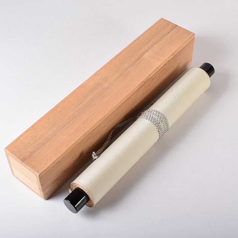 掛軸　前大徳　大橋香林筆　一行書　「白鶴舞老松」　共箱　C　7722A