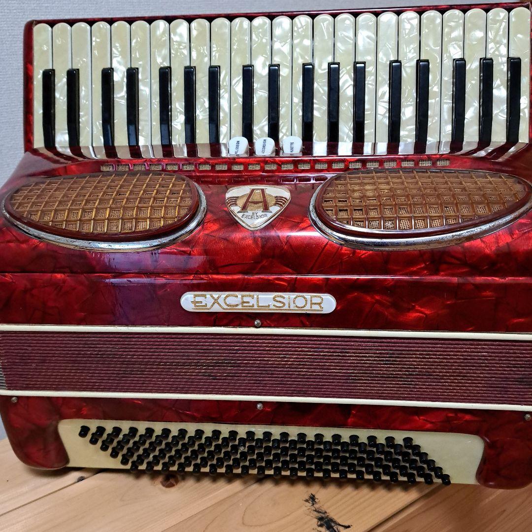 ヴィンテージEXCELSIOR .mod400アコーディオン 41鍵盤マイク内蔵