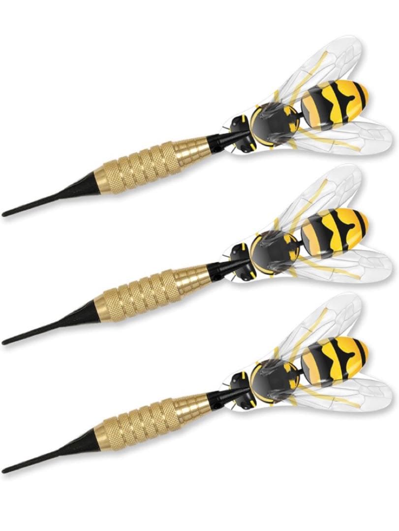 ダーツワールド26518ホーネットブラスソフトチップダーツ（18グラム）