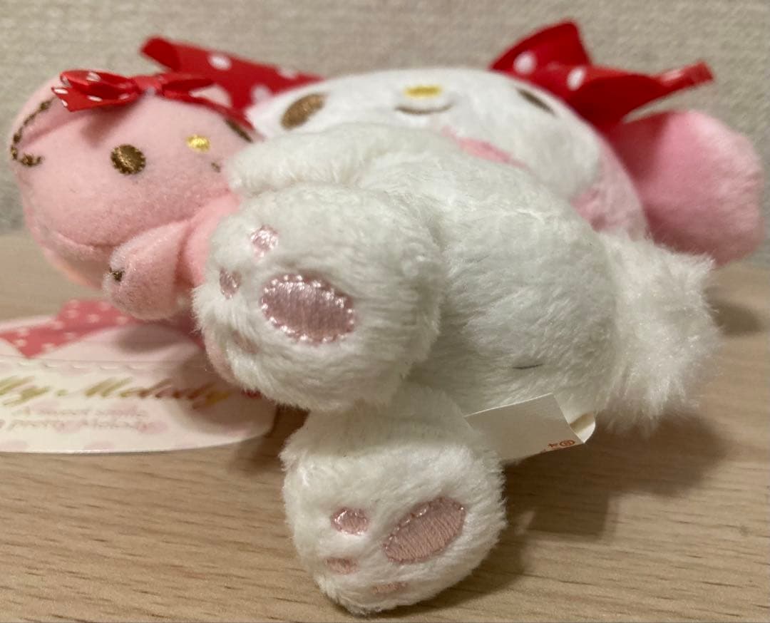 タグ付き✨希少品✨マイメロディ ピピメロ いちご色のリボン ぬいぐるみマスコット