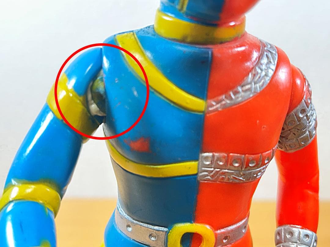 タカトク 人造人間キカイダー ソフビ 28cm 輸出版 当時物 台紙付 バンダイ