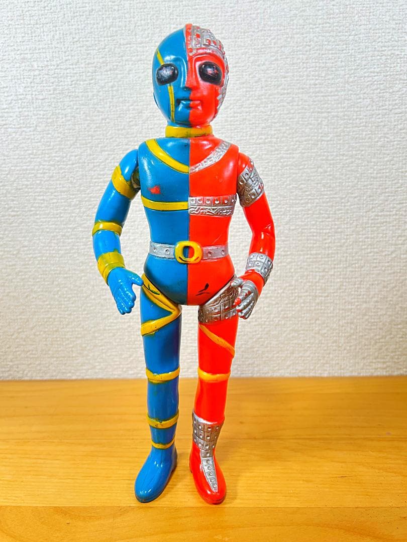 タカトク 人造人間キカイダー ソフビ 28cm 輸出版 当時物 台紙付 バンダイ