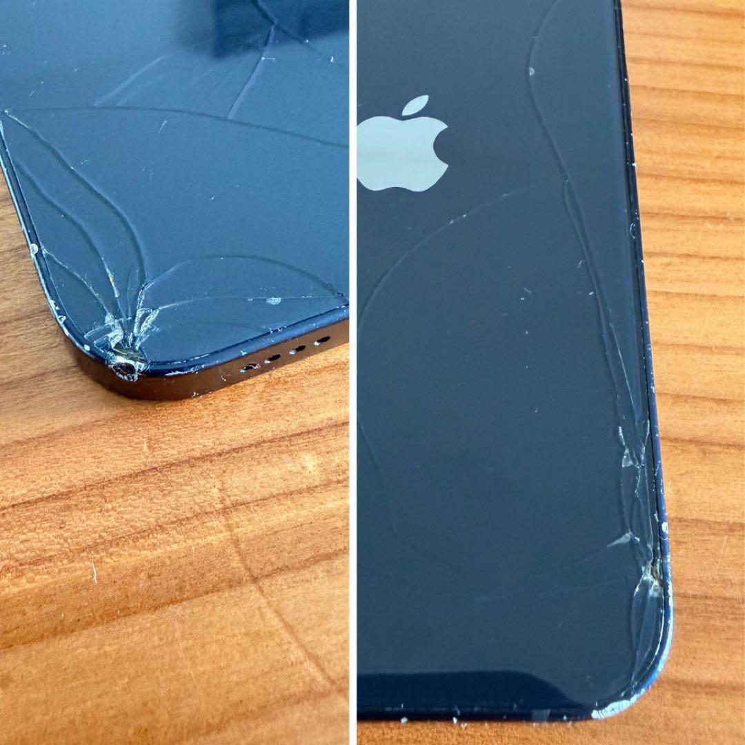 iPhone 12 mini 64GB ブラック バッテリー77% 背面割れあり