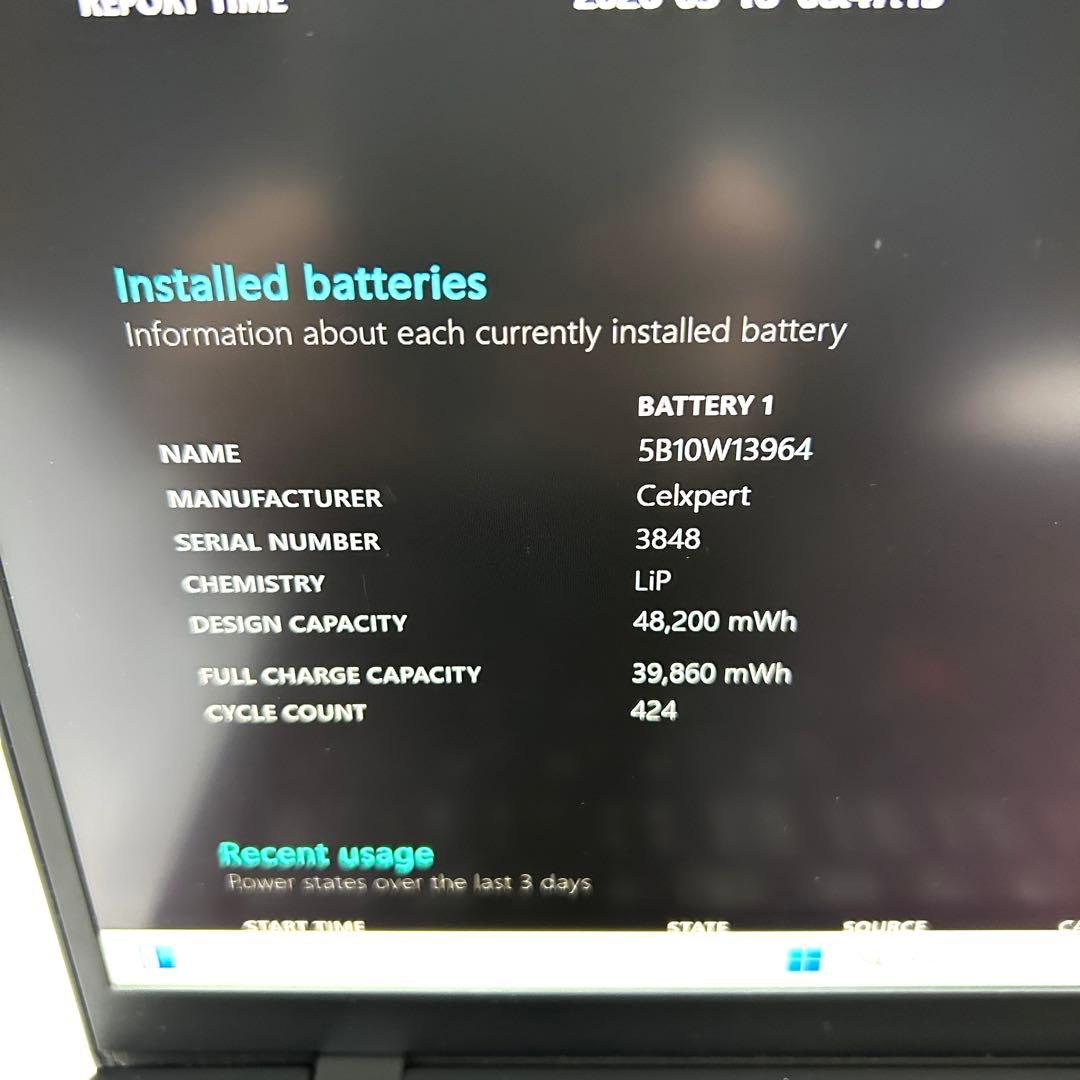 美品 Lenovo ThinkPad X1 Nano Gen1 バッテリー良好