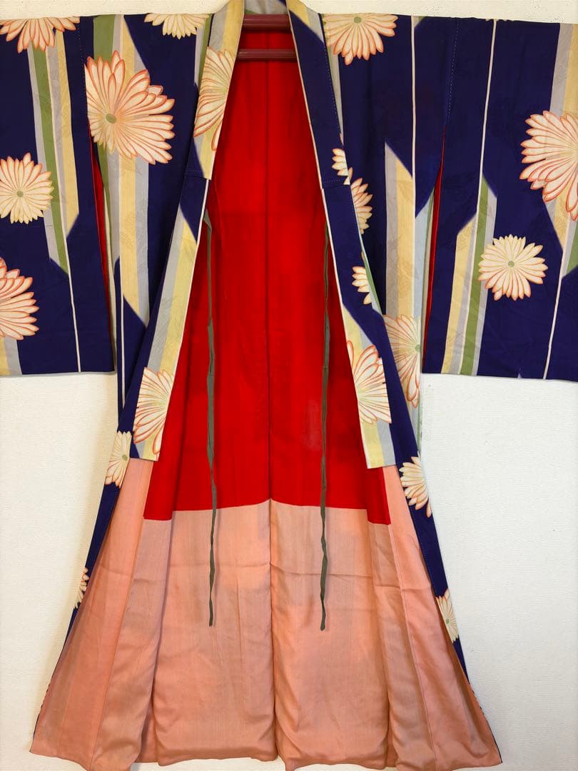 アンティーク　錦紗　子供　着物　　アンティーク着物　七五三