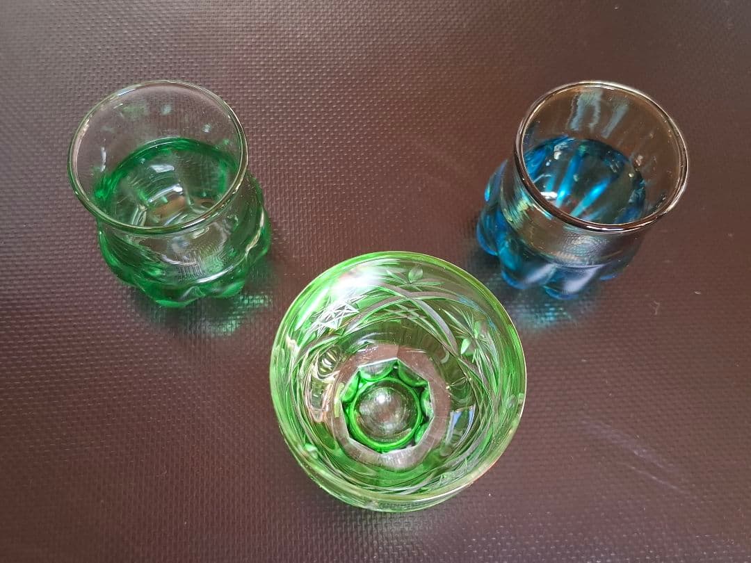 ガラス工芸　酒器揃え
