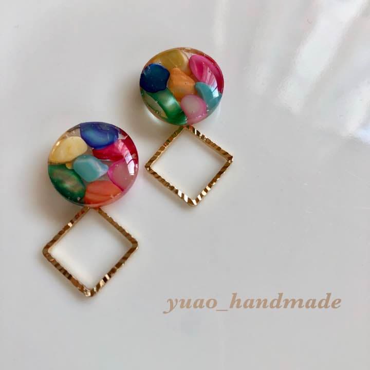 ◯ドロップピアス イヤリング ハンドメイド