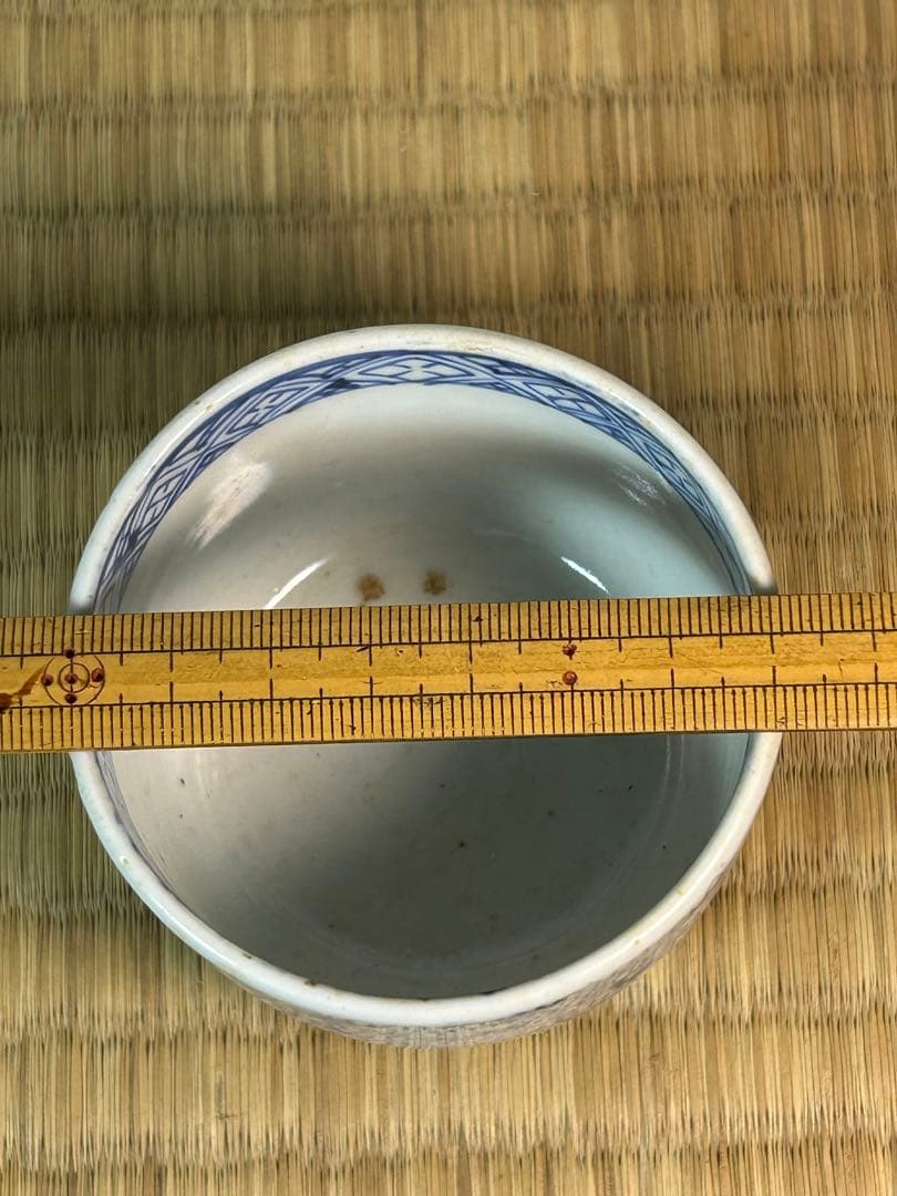 古伊万里染付　微塵唐草　花唐草 蕎麦猪口　向付け　まとめて4点