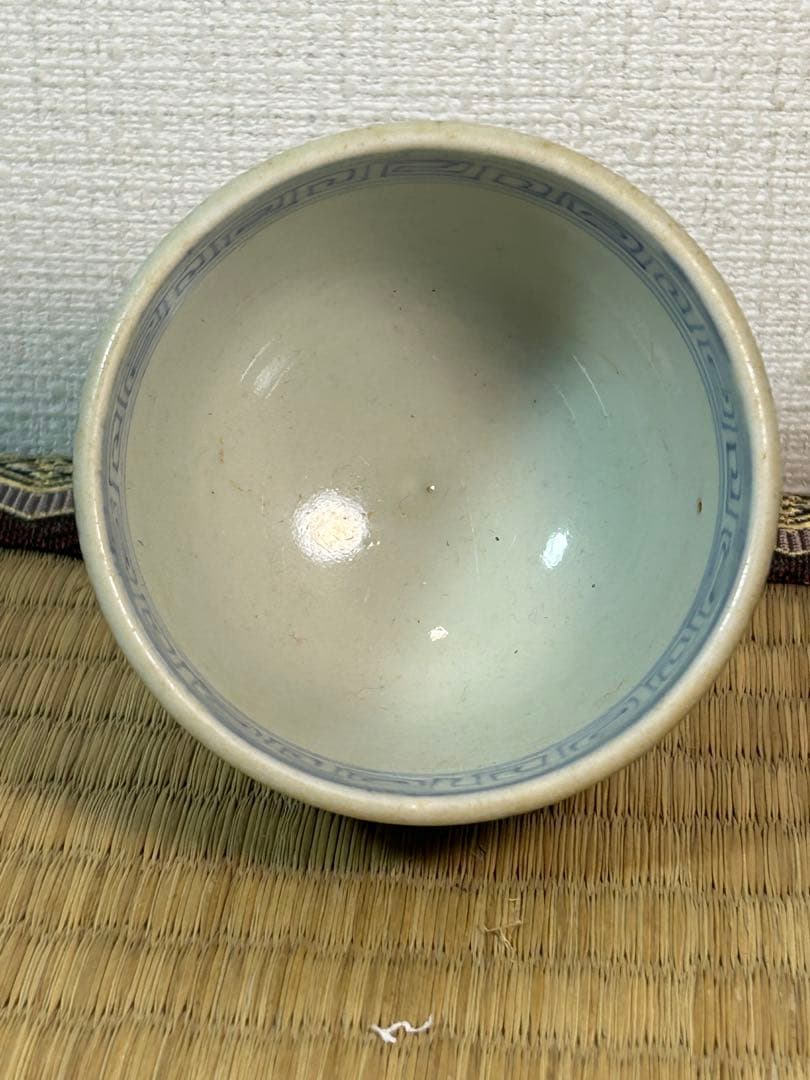 古伊万里染付　微塵唐草　花唐草 蕎麦猪口　向付け　まとめて4点