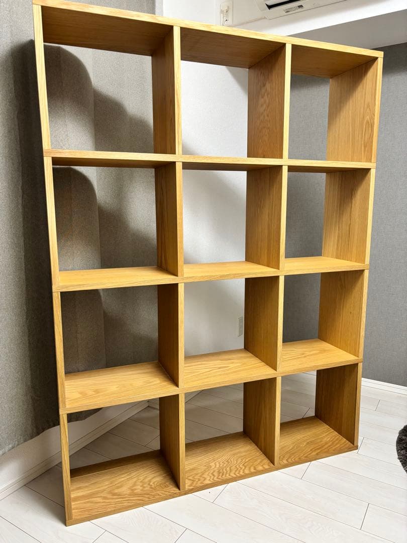無印良品　スタッキングシェルフ　オーク　3×4段