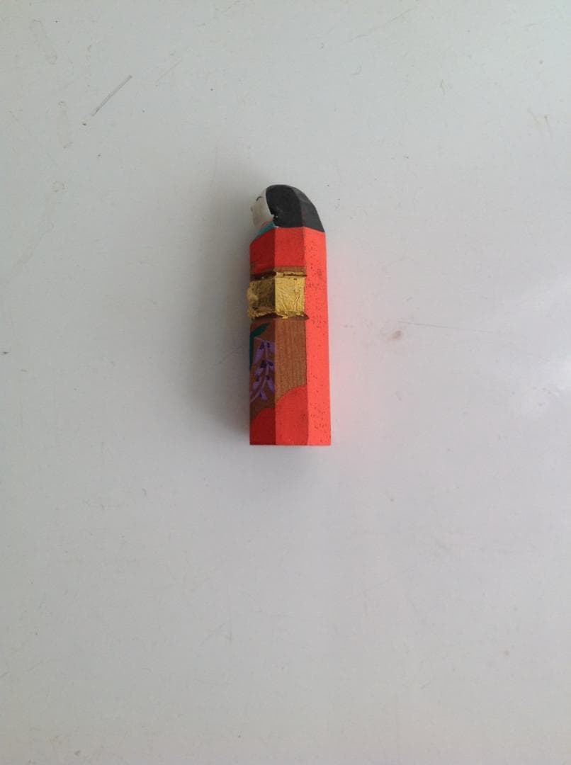 古い小さな雛人形　奈良 一刀彫　神泉作　立ち雛　御雛