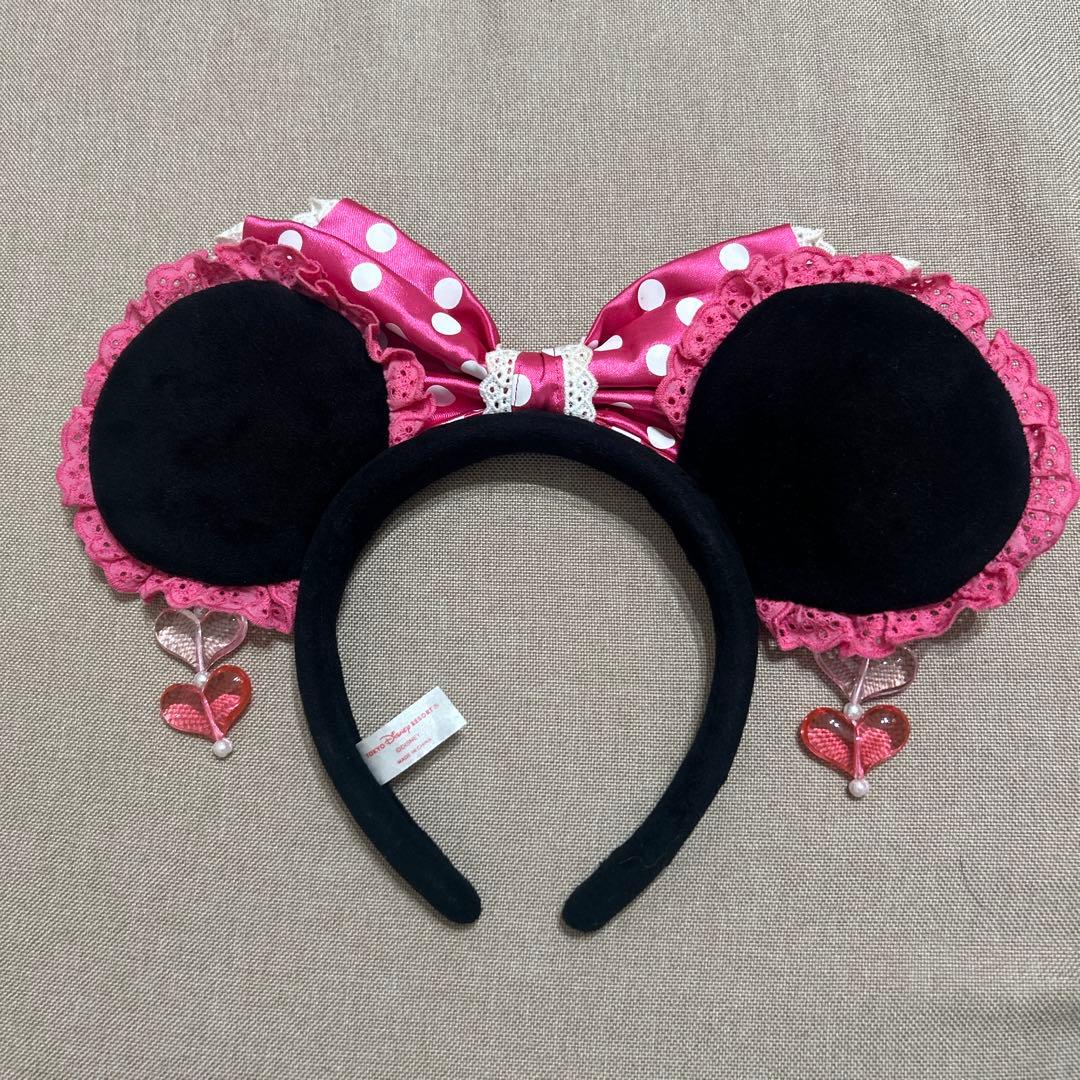 ミニー カチューシャ ピンク 水玉