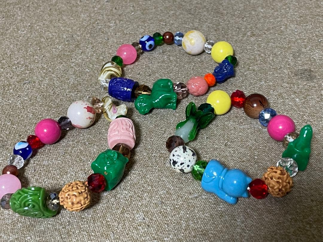 【大量まとめ売り】干支　マスコット付きブレスレット　十二支　縁起物　験担ぎ