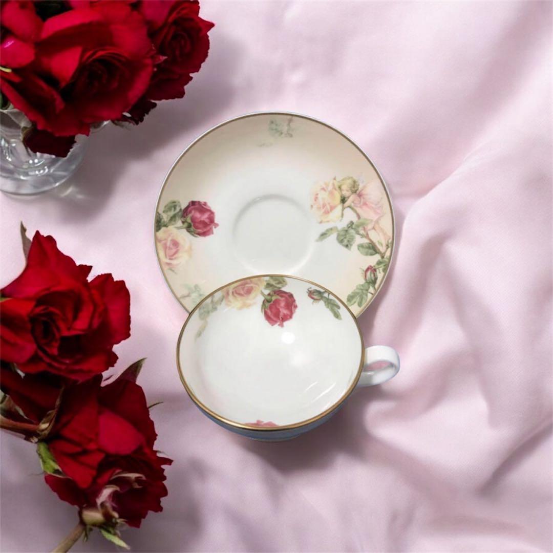 【希少　廃盤　バラの妖精】シシリーメアリーバーカー ペアティーカップ＆ソーサー