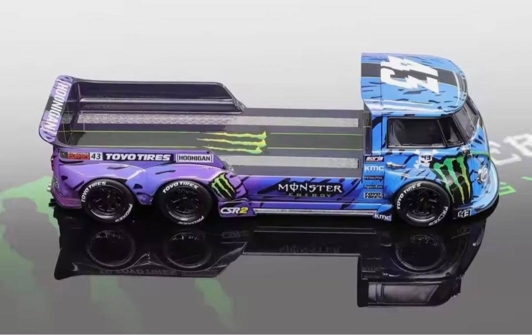 モンスター 1/64 ピックアップトレーラー 積載車