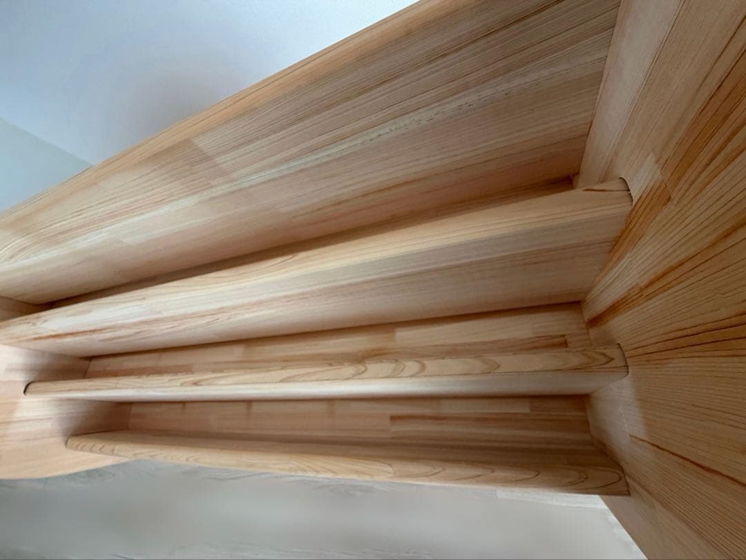 木遊舎 絵本棚 M800 無垢 天然木 国産ひのきナチュラル 絵本収納