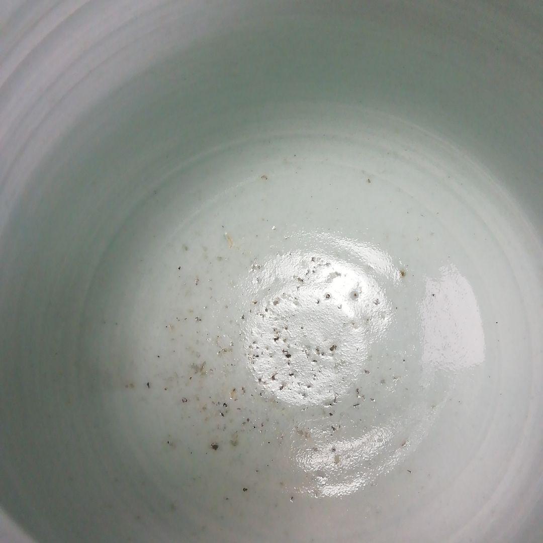 Ｓ３７３　水指　『廣州窯』『花草紋』『塗蓋』　共箱　茶道具