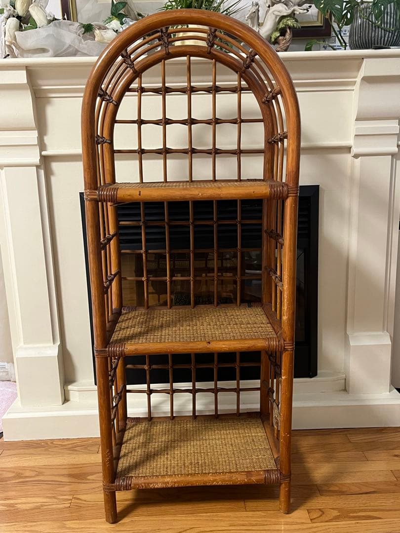 籐　ラタン　棚　3段