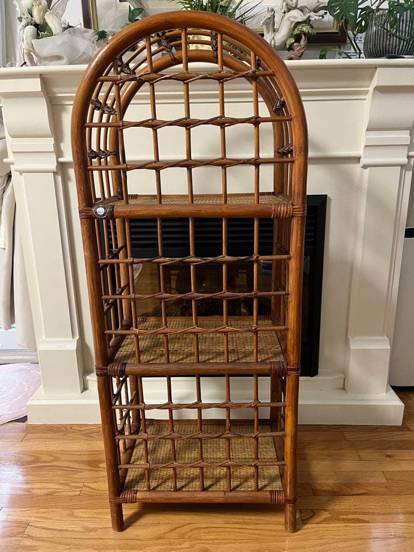 籐　ラタン　棚　3段