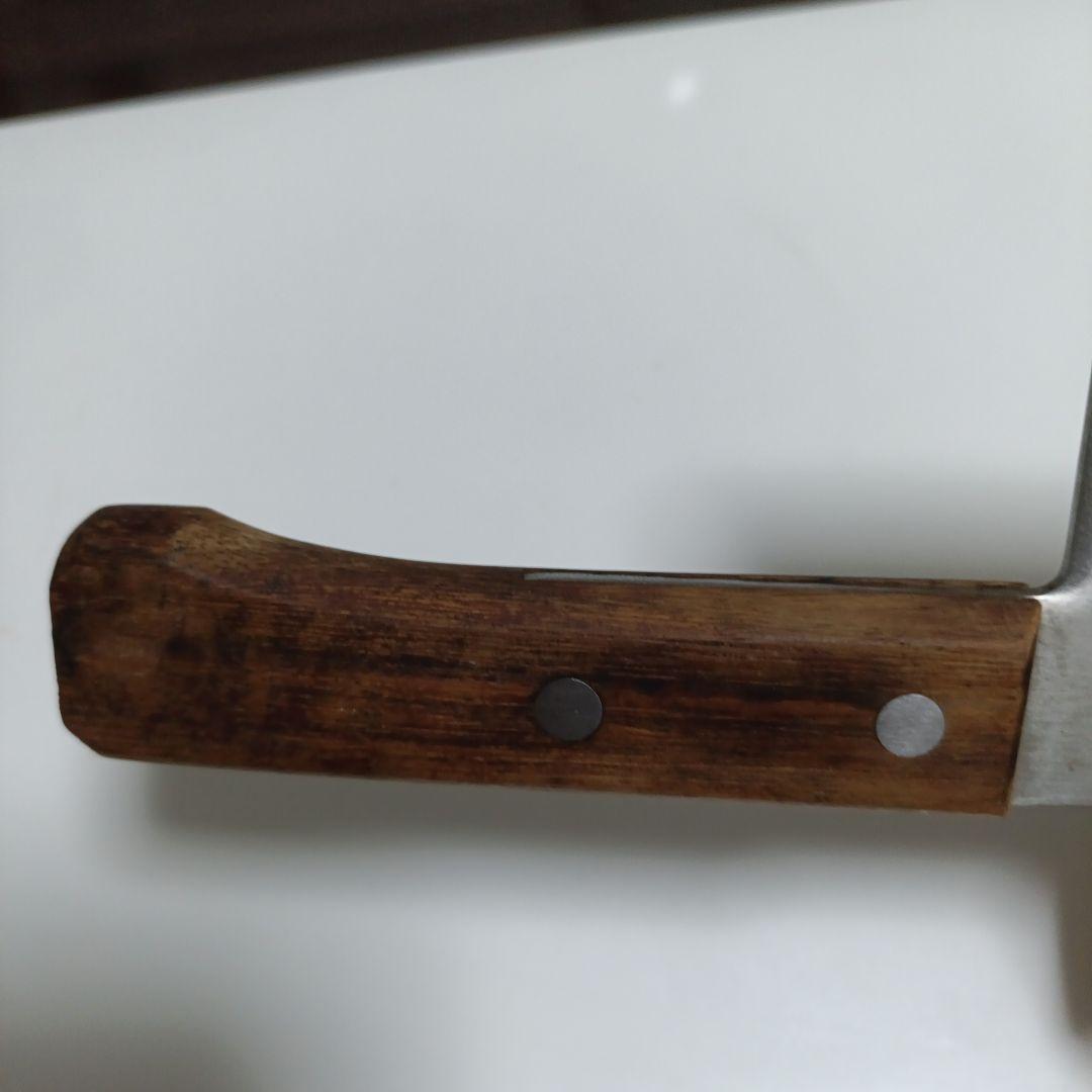 山秀作 中華包丁 平刃 木製ハンドル