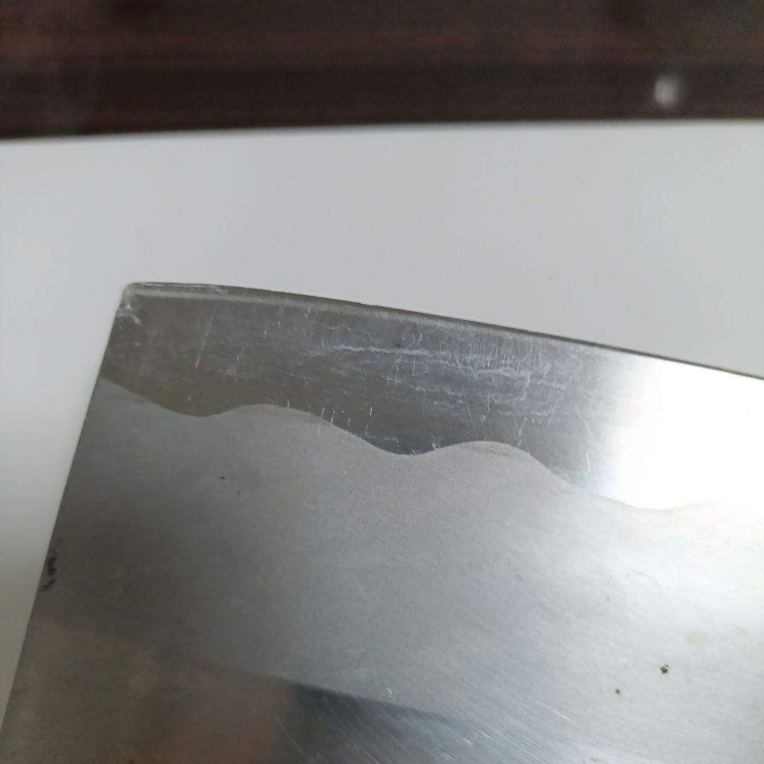 山秀作 中華包丁 平刃 木製ハンドル