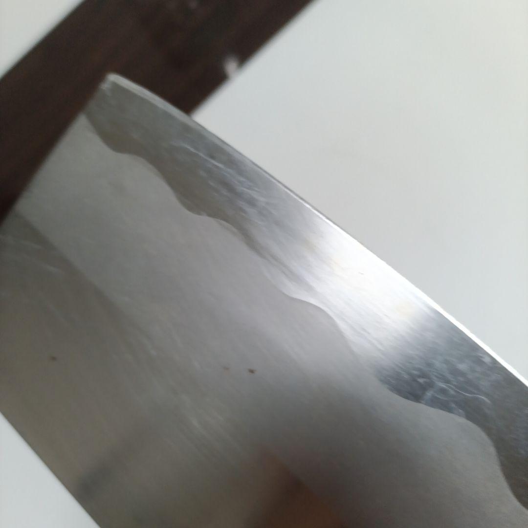 山秀作 中華包丁 平刃 木製ハンドル