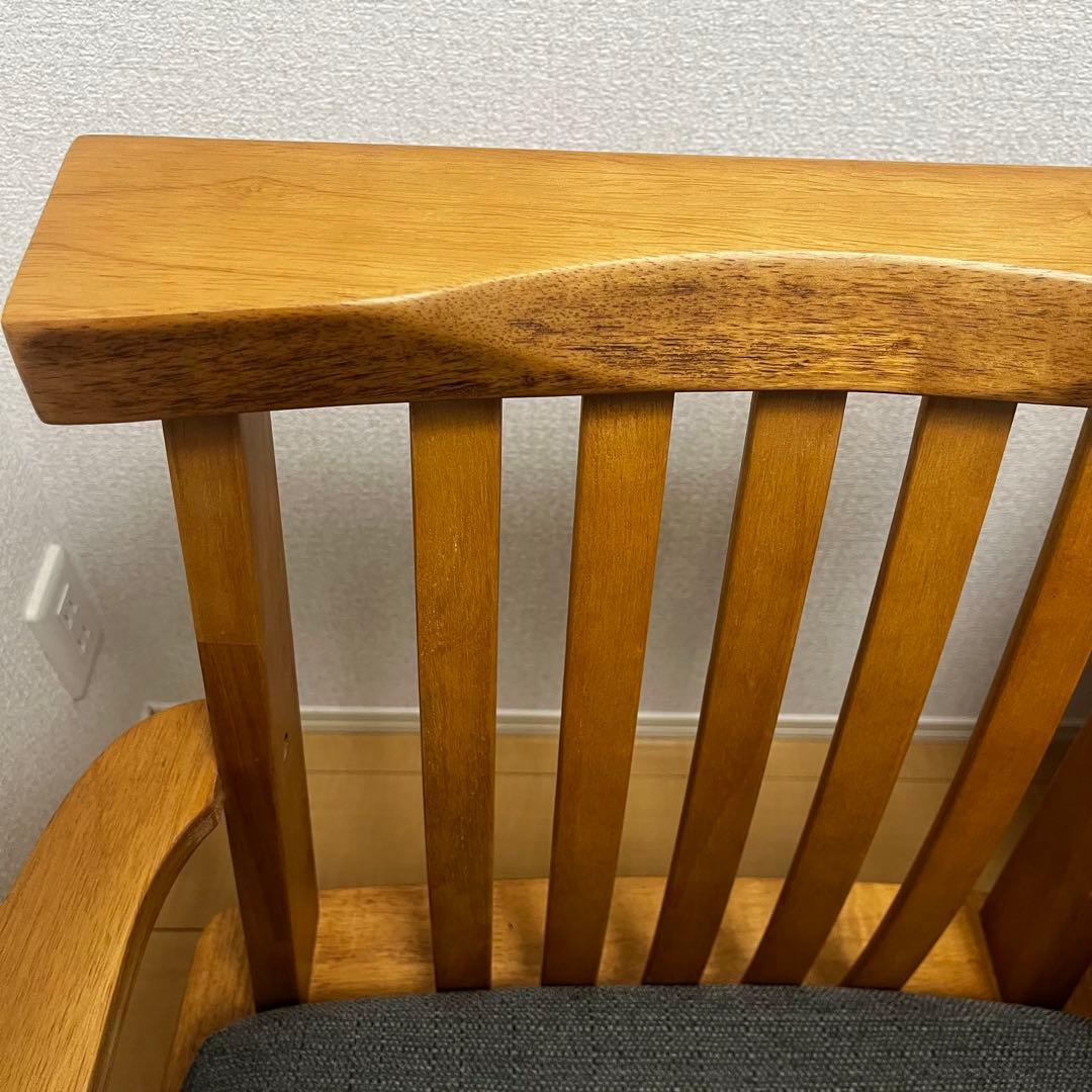 送料込 ダイニングチェア 回転椅子 360度回転 無垢 集成材 木製 和モダン