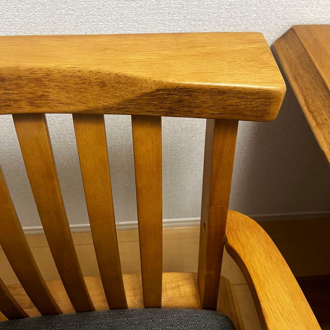 送料込 ダイニングチェア 回転椅子 360度回転 無垢 集成材 木製 和モダン