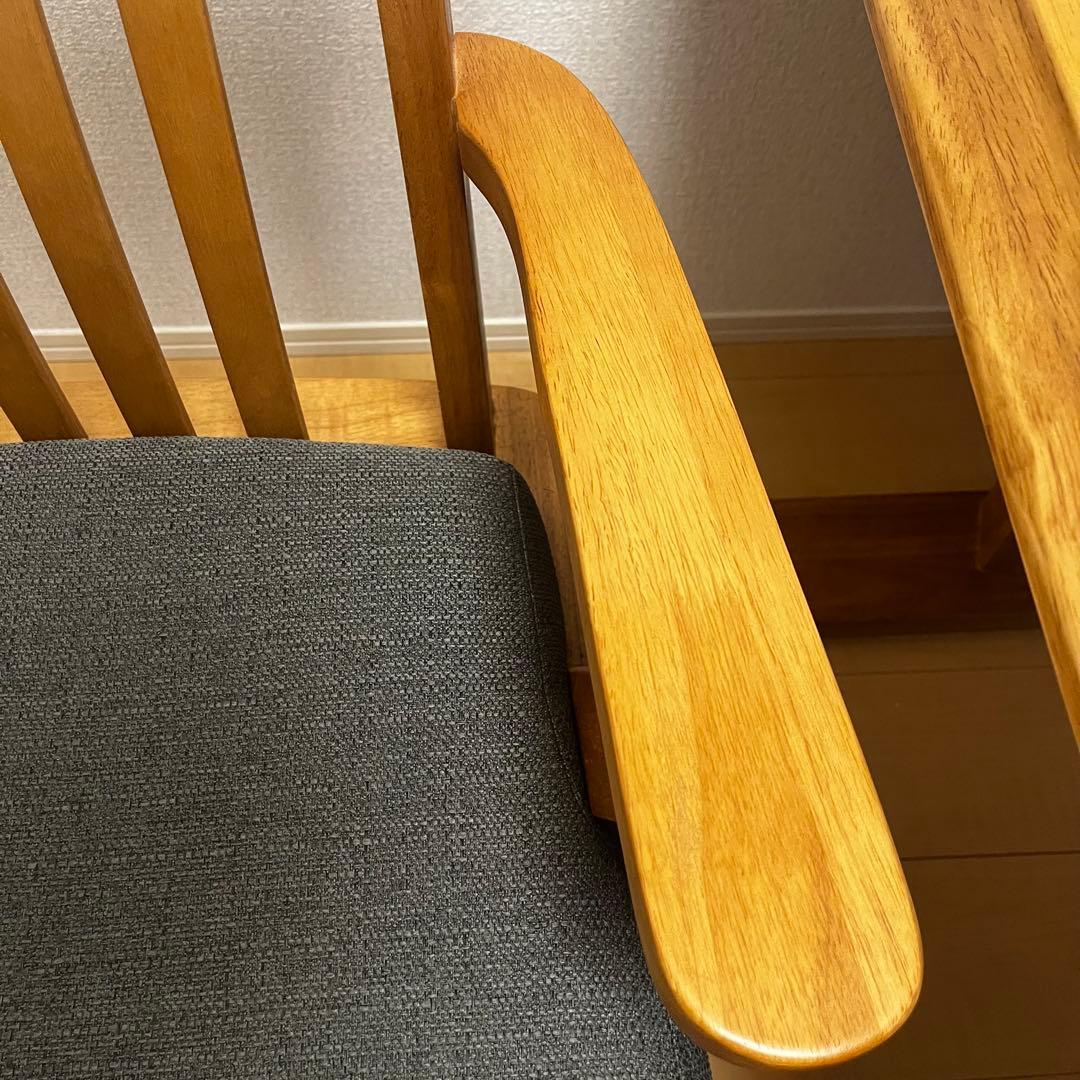 送料込 ダイニングチェア 回転椅子 360度回転 無垢 集成材 木製 和モダン