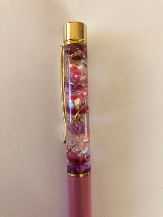 ハーバリウムボールペン【お好きなお色でトップジュエル付き】