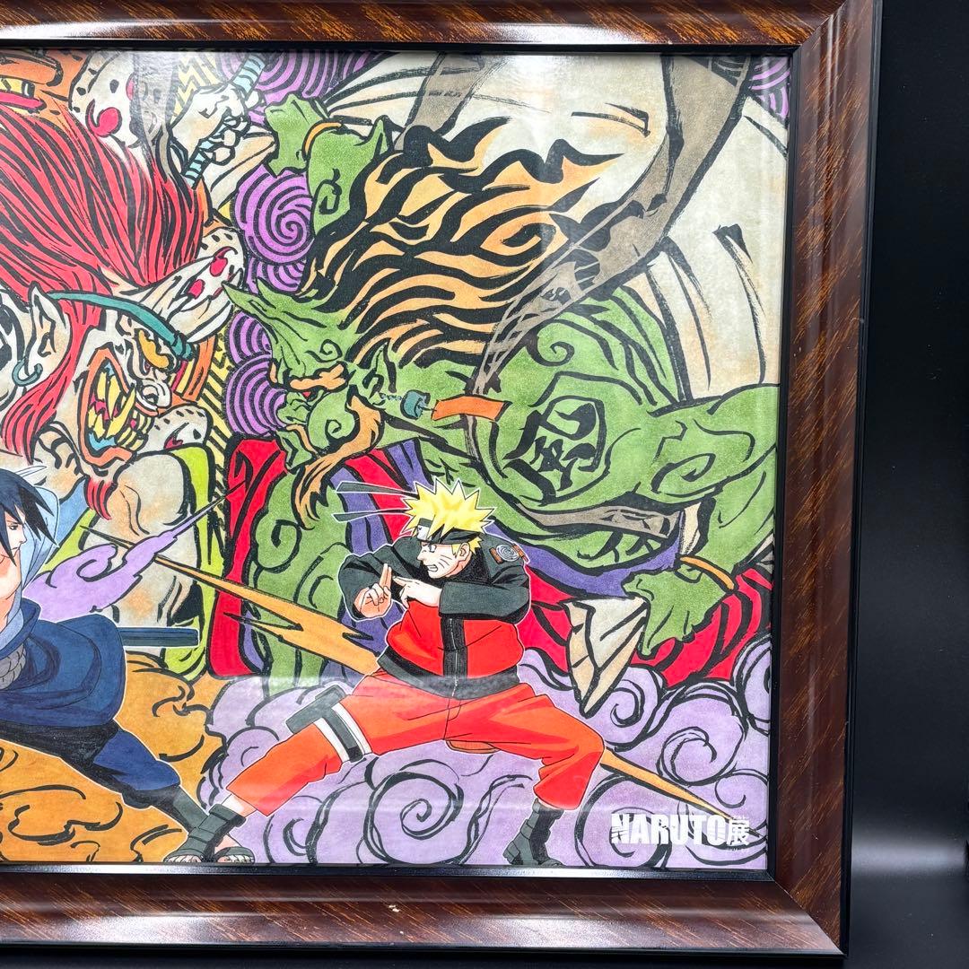 未使用級 ✨ ナルト展 クリアポスター 額付き 風神雷神 ナルト サスケ