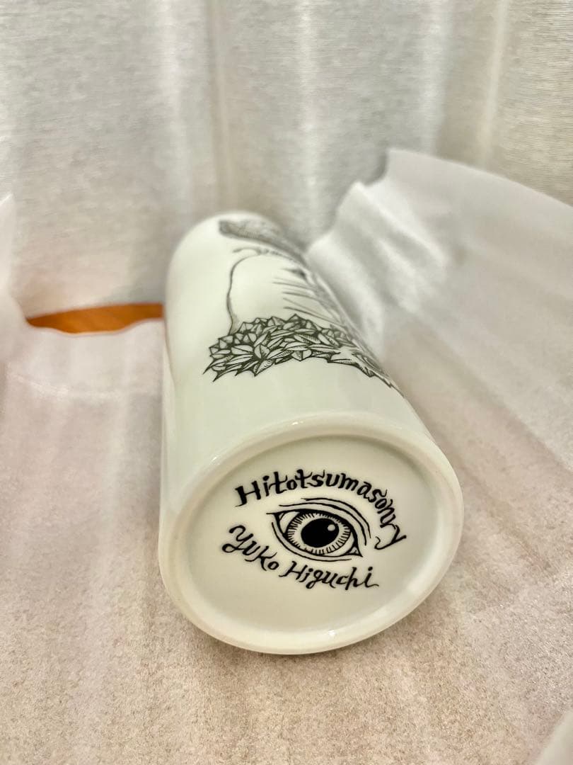 【未使用】ヒグチユウコ　ボリス雑貨店　花瓶　九谷焼　日本製　ひとつめちゃん