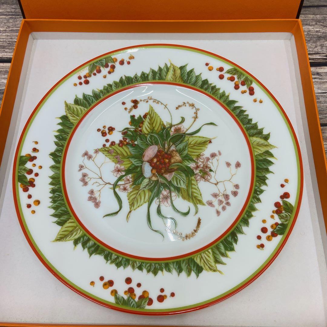 【美品】HERMES エルメスプレート　ピタゴラスの庭　22.5cm