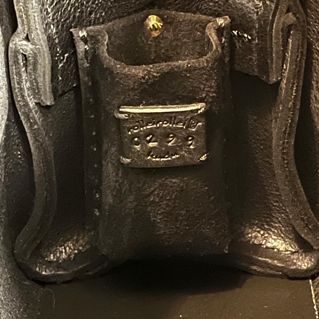 間口が広いバッグ kudu革 スエードバッグ レザーボストンバッグ 黒 #299