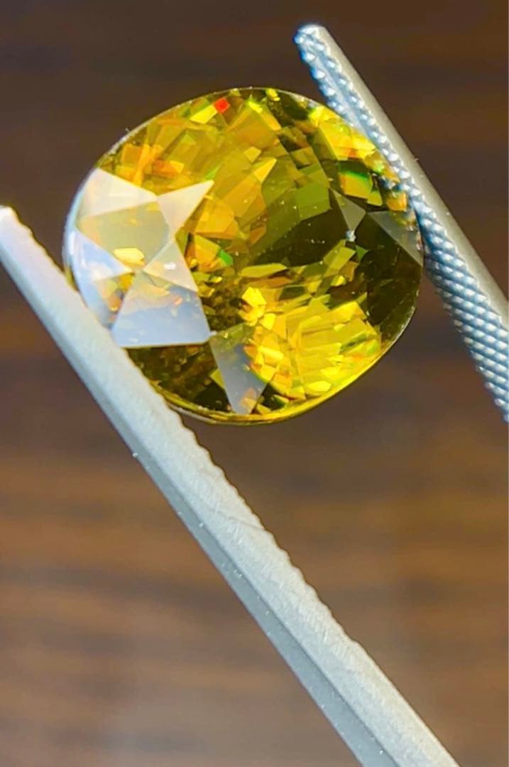 ◆極大◆13.450ctイエロースフェーン 天然 宝石 パワーストーン