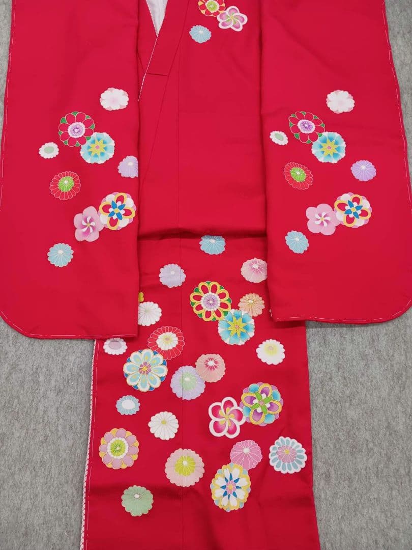 ★特価セール★七歳お祝い着物 本裁ち 四つ身 正絹