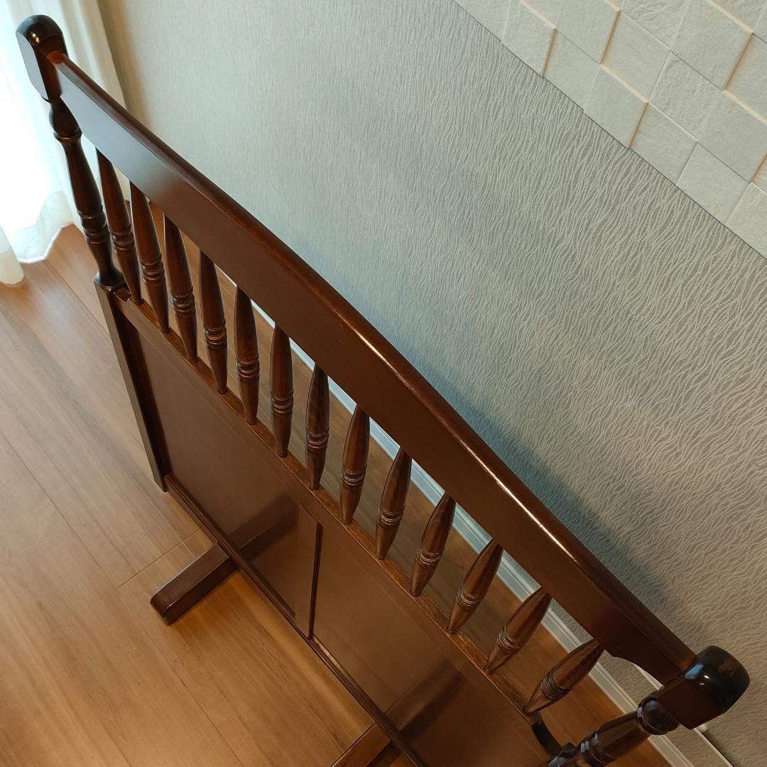 アンティーク　パーテンション　衝立　木製　挽物細工