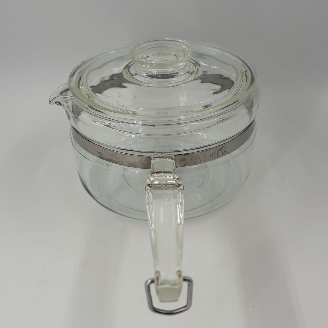 オールドパイレックス 片手鍋 ガラス鍋 17cm ヴィンテージ