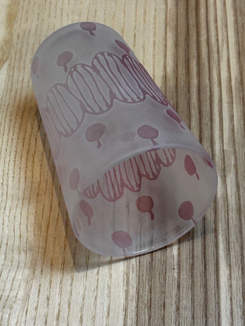 田子美紀さん tagoglass ピンク模様 フロストグラス タンブラー