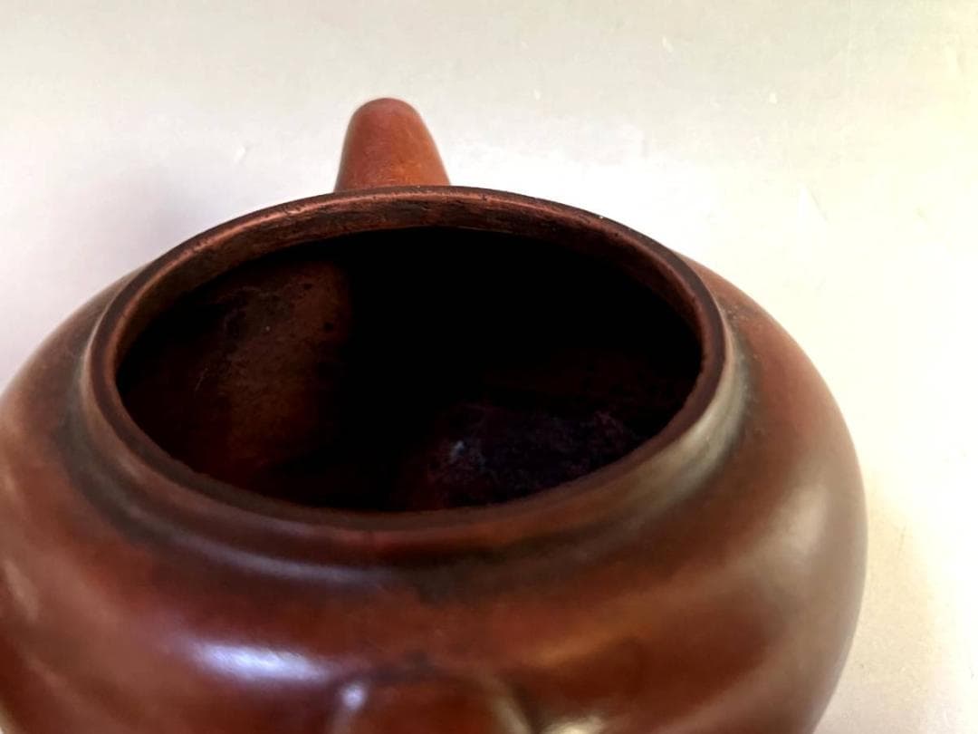 急須■唐物 竹林深處 幽逸公款 紫砂朱泥急須 茶器 後手 古玩 時代物 骨董■①